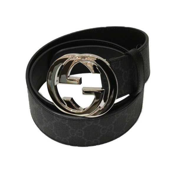 GG BELT 40MM SILVER BUCKLE BEIGE CANVAS
